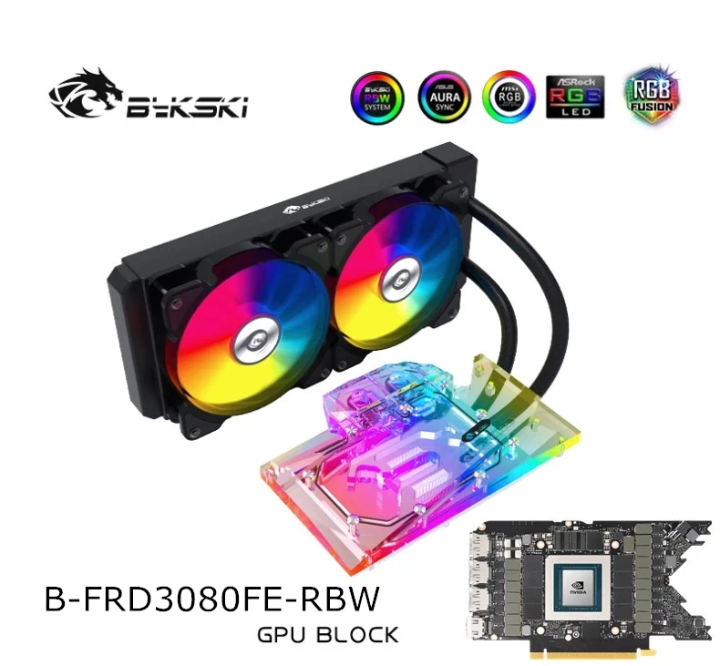 Bykski Aio Gpu Water Cooling Kit For Nvidia Rtx 3080 Founders Edition Graphics Card Vga Radiator 5v 3pin D Rgb B Frd3080fe Rbw Fluid Diy Cooling Aliexpress