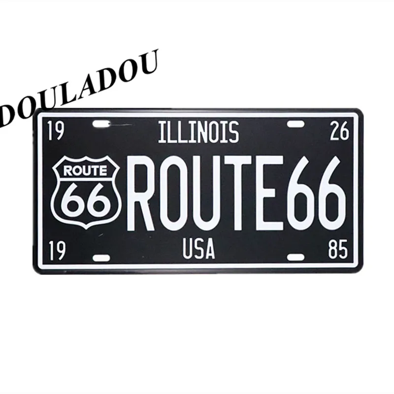 [Douladou] винтажная металлическая жестяная вывеска для паба, бара, ROUTE 66, газовая Ретро картина, настенная тарелка, украшение плаката 30x15 см - Цвет: 10
