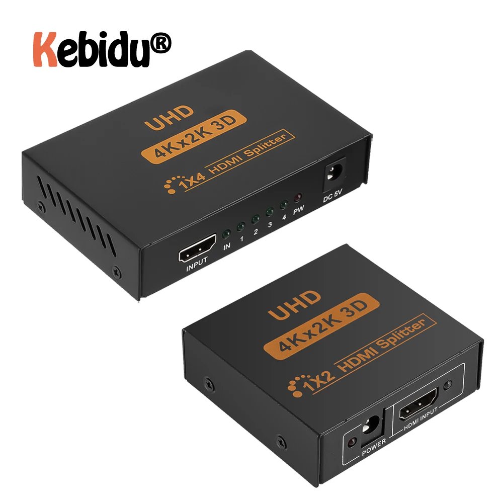 4K* 2K HDMI сплиттер 1X2/1X4 Full HD 1080P видео HDMI переключатель 1X2 двойной дисплей для HDTV DVD PS3 Xbox