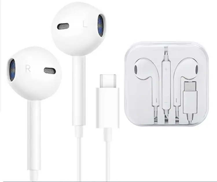 white Usb type C наушники стерео аудио наушники для Xiaomi samsung HUAWEI Спорт проводной микрофон HiFi чип непрерывное без потерь Аудио гарнитура - Цвет: white