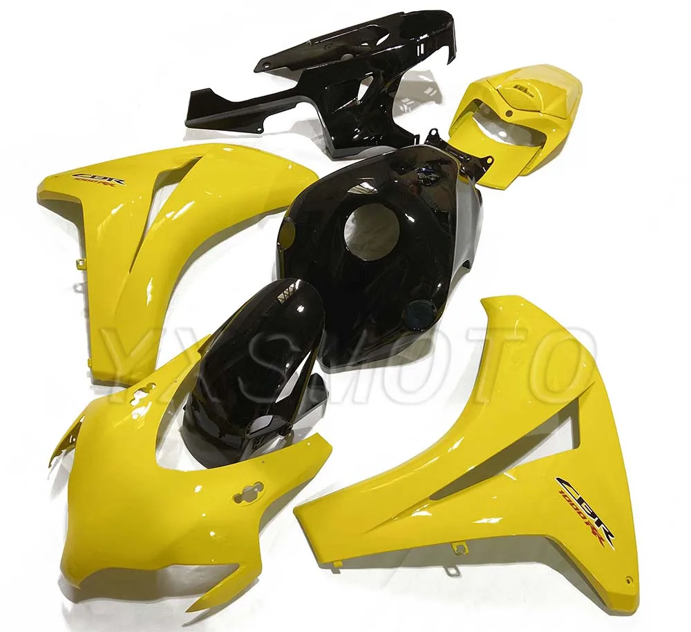 Цвет: желтый Абсолютно механический впрыск Набор для Honda CBR1000 2008 2009 2010 2011 желтый черный кузова обтекатели CBR1000RR 08-11 - Цвет: Цвет: желтый