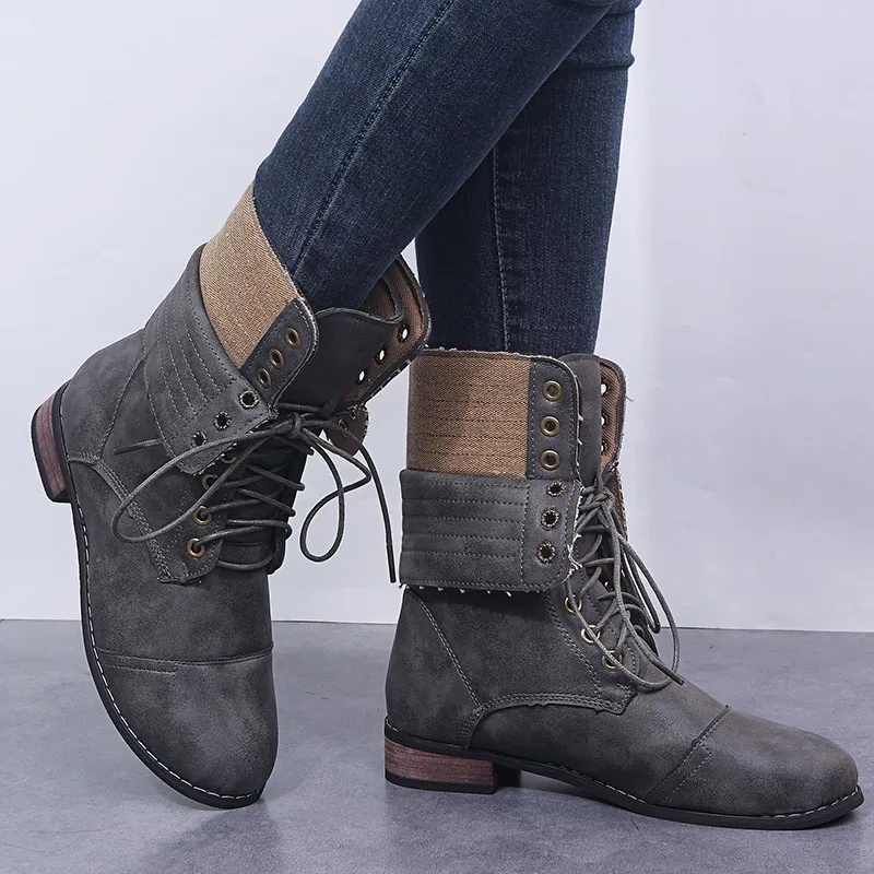 Woman Boots Classic Western Mid Calf Cowboy Boot For Women Retro Cowgirl Boots Low Heels Fashion Women Shoes Platform Botin Muje