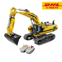 DHL 20007 Technic Car Series Совместимость с 8043 экскаватор Модель Строительный комплект блоки кирпичная игрушка-мотор для детей в качестве подарочной модели