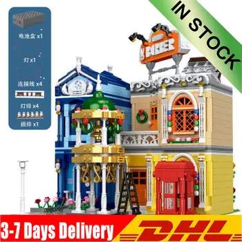 

2267 PCS 16031 MOULD KING Building Blocks The Barber Shop In Town Model with Led Light Assembly Bricks Kids Toys Birthday Gift