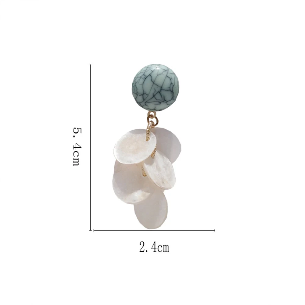 Blue Resin Clip Earrings For Women Geometric Jewelry Bohemian Female Ear Cuff Earings Without Piercing boucle d'oreille femme