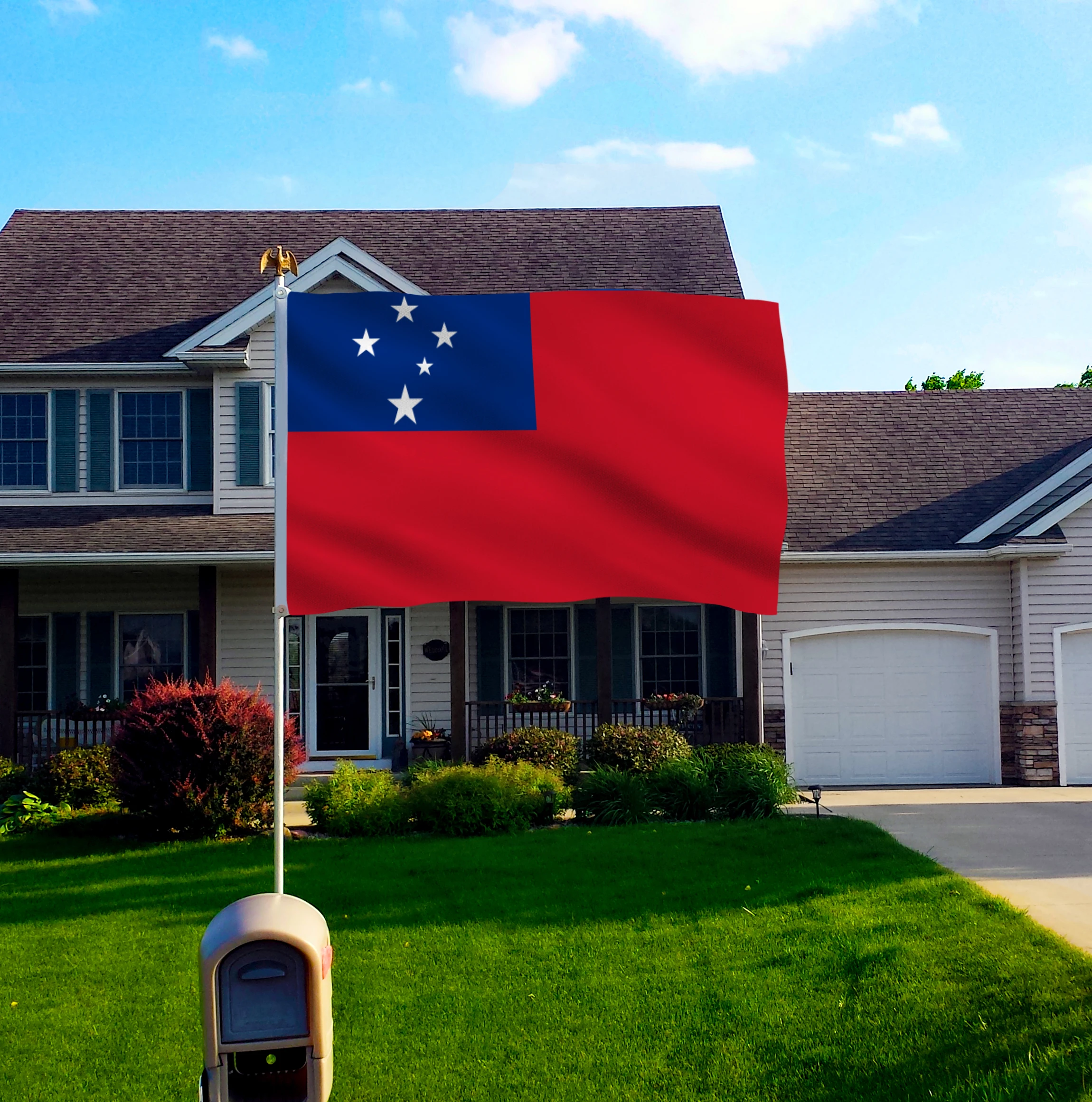 Лидер продаж Самоа(WS) флаг из полиэстера, флаг 5*3 фута 150*90 см все цветные логотипы Национальный флаг