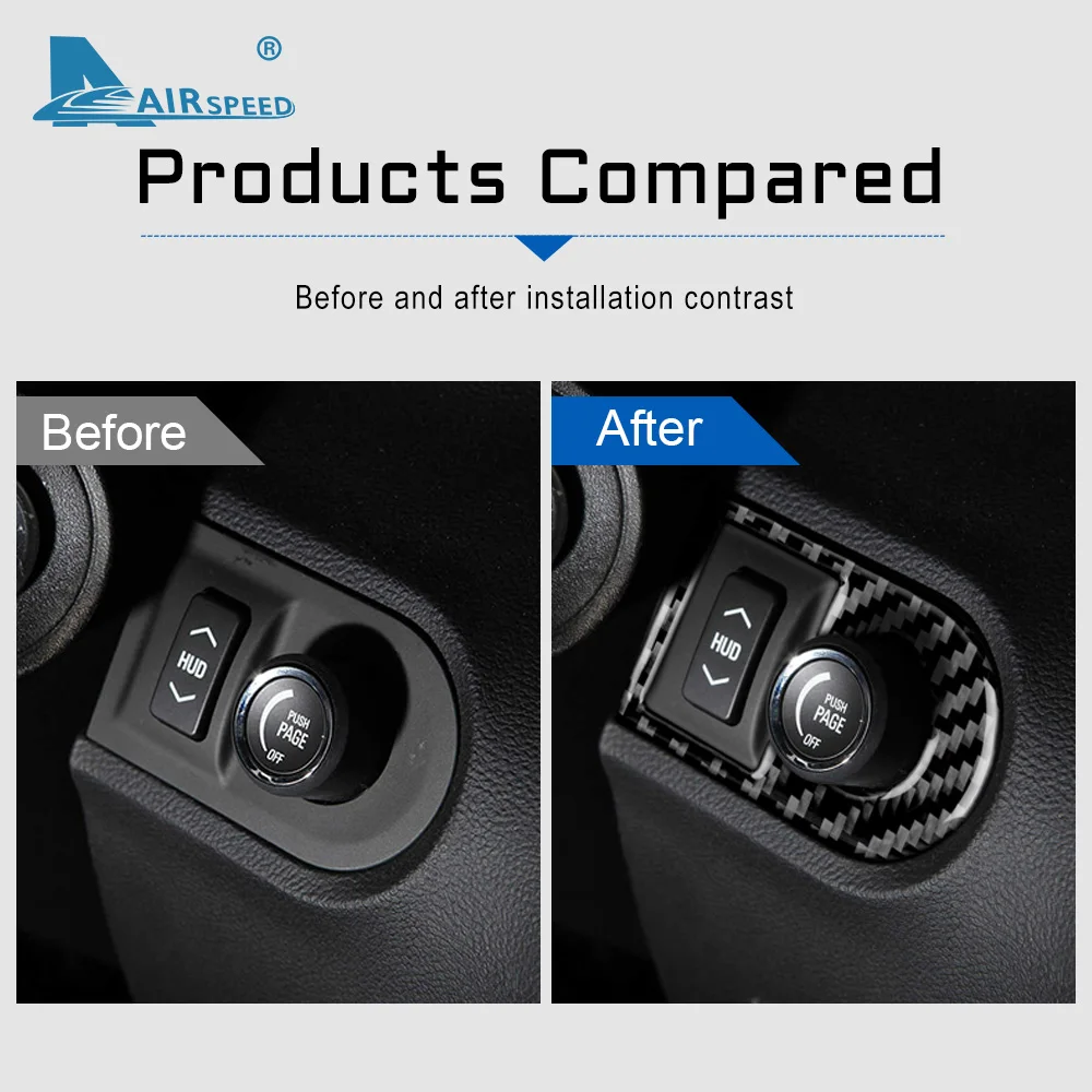 Fibra di carbonio ad aria compressa per Chevrolet Camaro 2010 2011 2012 2013 2014 2015 accessori rivestimento interno Car HUD Panel Cover Sticker - immagine 6