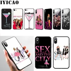 IYICAO Sex and the City girl Мягкий силиконовый чехол для iPhone 11 Pro Max XR X XS Max 6 6S 7 8 Plus 5 5S SE чехол для телефона