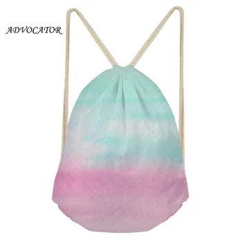 

3D Gradient Color Pattern Drawstring Backpack Rucksack Shoulder Bags Gym Bag Muti Color Waterproof Drawstring Bags Mochila Saco
