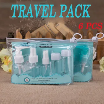 

6 piece transparent empty spray bottle plastic mini refillable container empty cosmetic container compact and convenient Y1.6