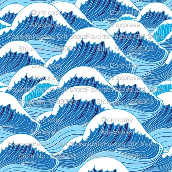 

Japanese harmony nation chinese sea wave Pillowcase Patchwork Cloth material Sewing Fabric Patchworks Quilting DIY fabric