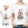 Funny Summer Family Matching Clothes Kawaii White Tshirt Matching Mother Daughter Clothes Family Look T-shirt 2