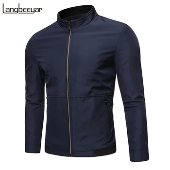 

2020 New Fashion Jackets Mens Autumn Winter Streetwear Trend Stand Collar Windbreakers Overcoat Casual Coat Mens Clothing
