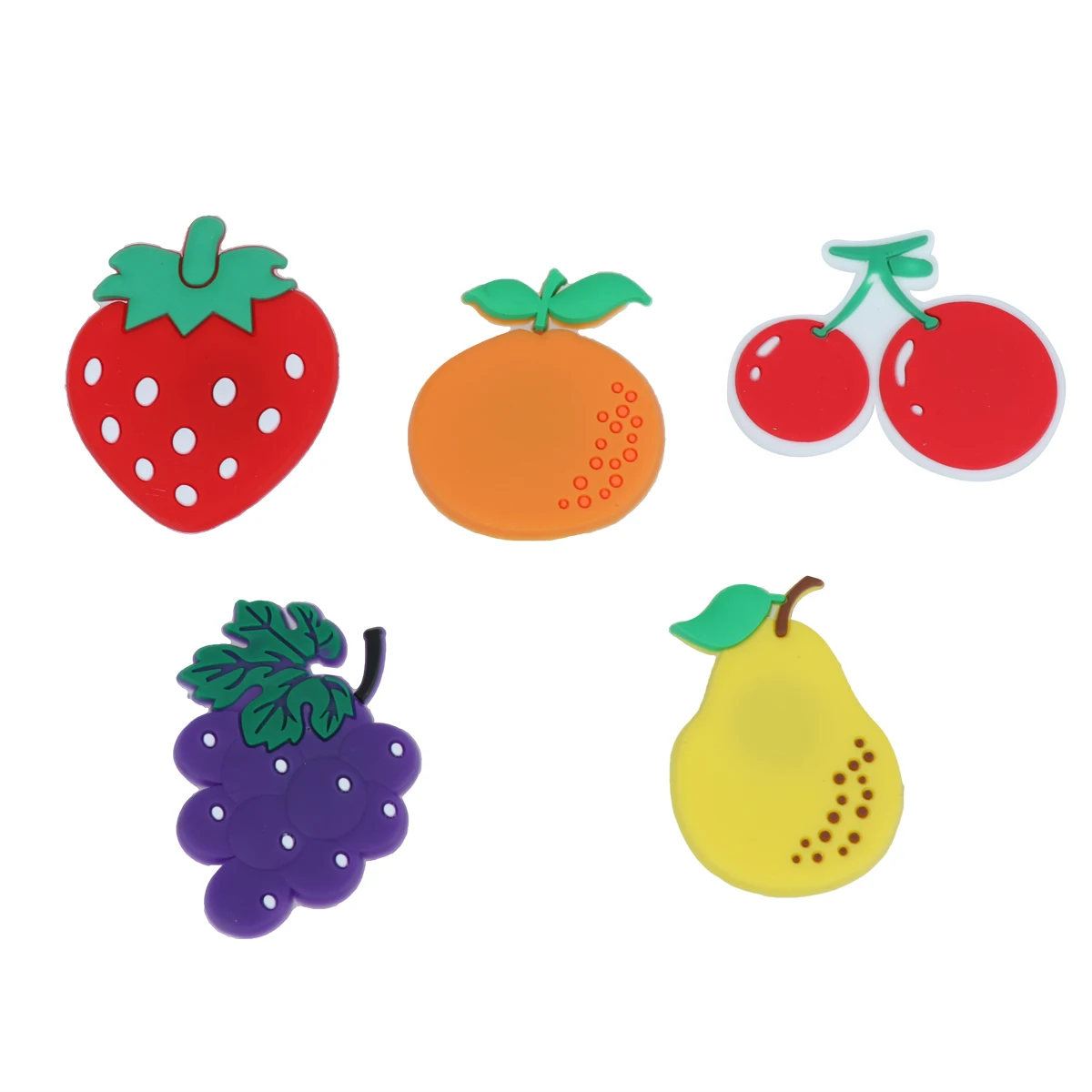

5 pcs Fridge Magnets Cartoon Silicone Fruits Lovely Whiteboard Magnet Message Post Decoration for Office Home