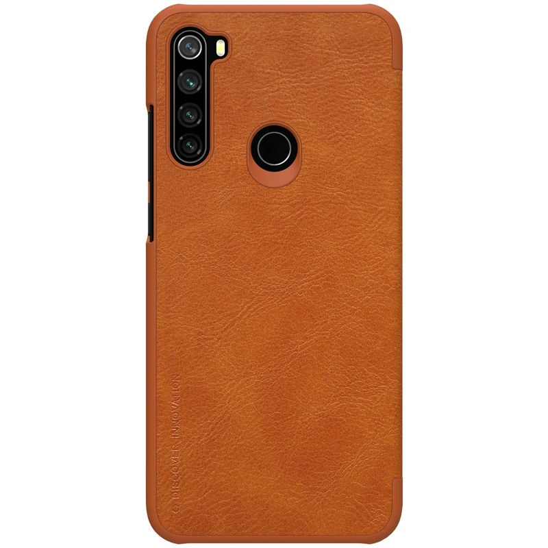 Коричневый Для глобальной версии Xiaomi Redmi Note 8T Бизнес Флип из искусственной кожи чехол NILLKIN задняя крышка кошелек чехол для телефона s с отделением для карт - Цвет: Коричневый