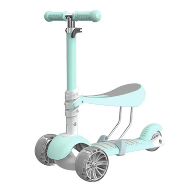 Doki Toy Child Scooter 2-6 Ages Flashing Wheel Adjustable Boy Girl Kids Scooter Folding Aluminum Alloy Skateboard Popular 2021 2