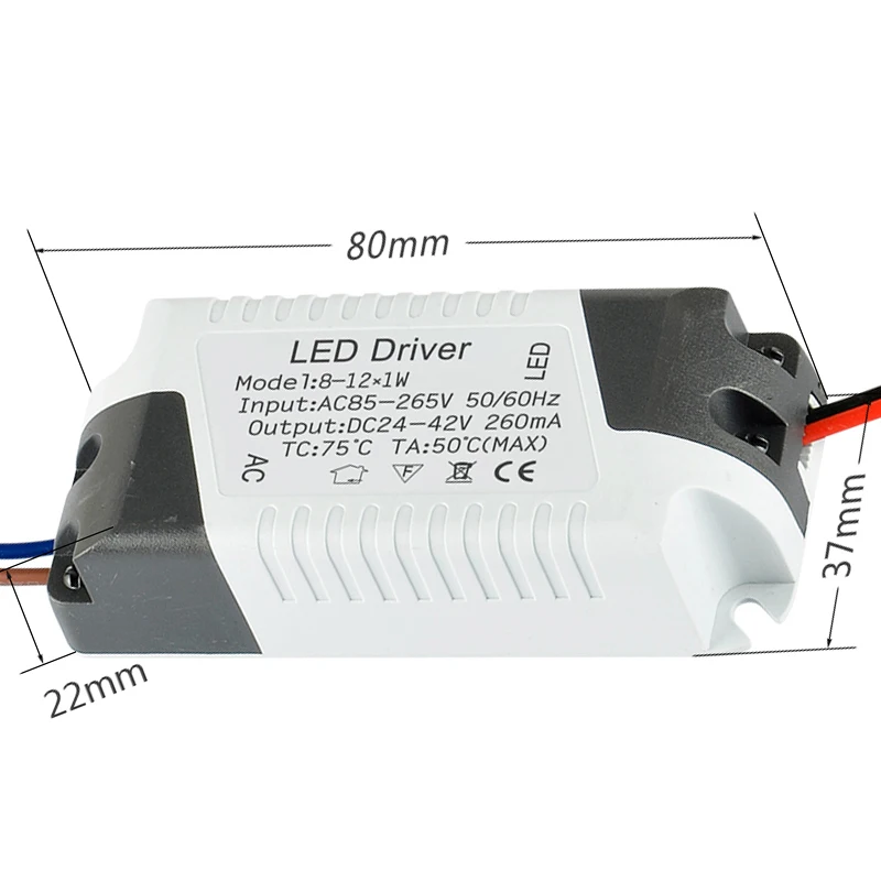 LEDs, Transformadores de Luzes, Motorista, 300ma, 3W,