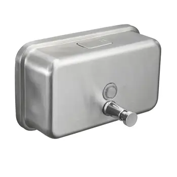 

1500ml Home Bathroom Manual Soap Dispenser Shampoo Storage Container Wall Mounted Large Capacity Kitchen Sink Stainless Steel