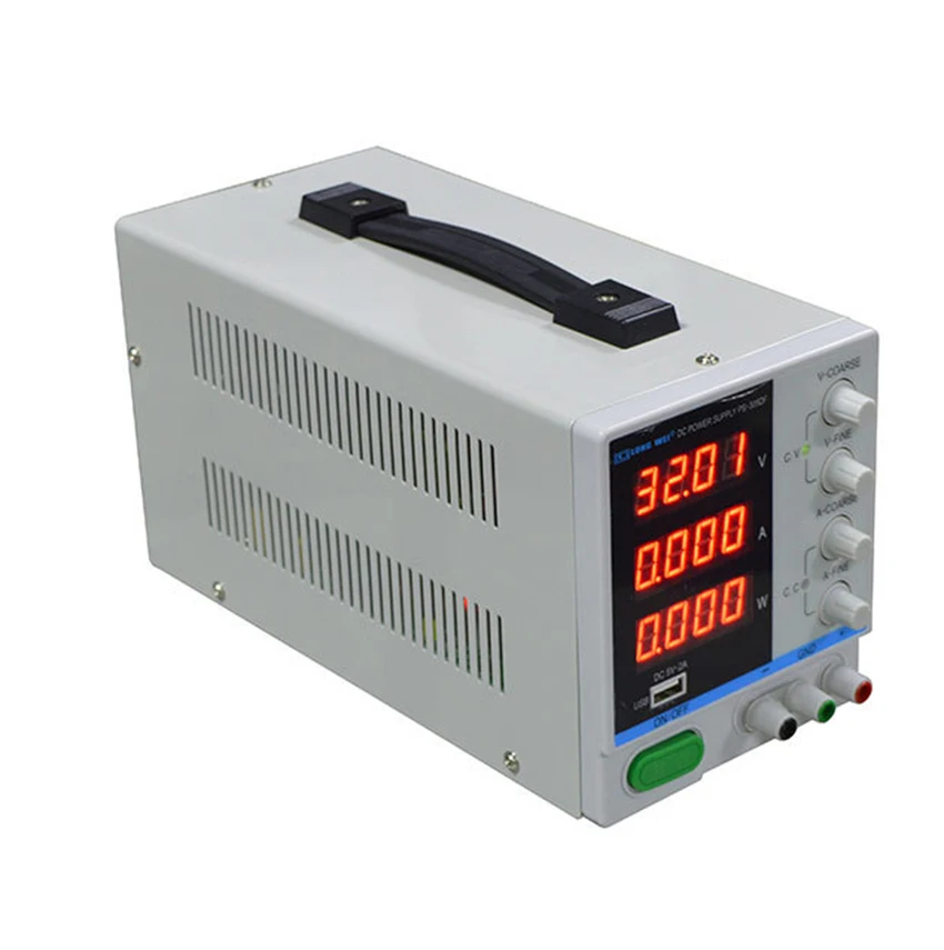 PS-3010DF регулируемый светодиодный источник питания постоянного тока с цифровым дисплеем 110 V/220 V 30V 10A переключение регулируемое 5V 2A USB источник питания