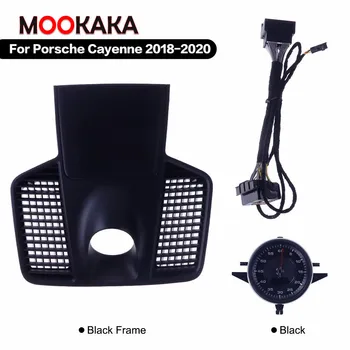 شراءساعة توقيت السيارة لبورش كايين 2018-2020 الداخلية لوحة القيادة مركز ساعة البوصلة الوقت مقياس إلكتروني على مدار الساعة Accessional