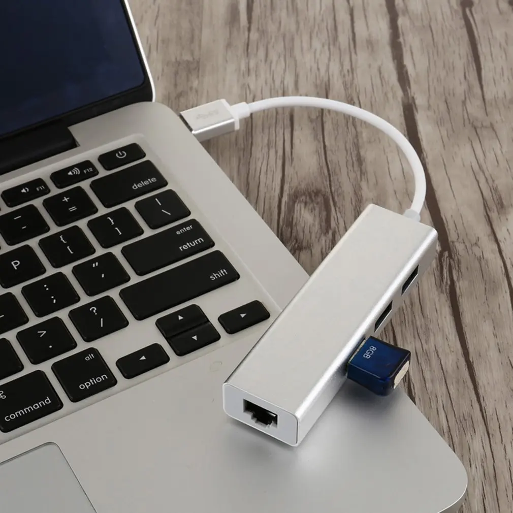 Практичный 3 порта USB 3,0 Gigabit Ethernet Lan RJ45 сетевой адаптер концентратор до 1000 Мбит/с для Mac PC высокая производительность