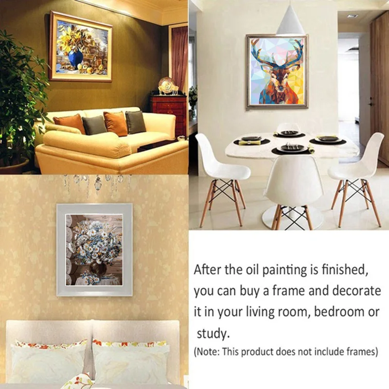Girl Flower Landscape DIY Numbers Digital Oil Painting Paint Kit Home Decoration One Piece Modern Linen Propylene