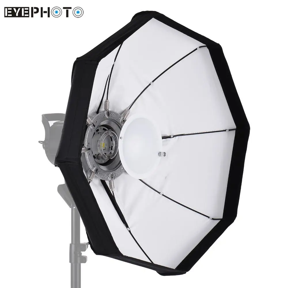 

8-Pole 60cm White Foldable Beauty Dish Softbox with Bowens Mount for Studio Strobe Flash Light