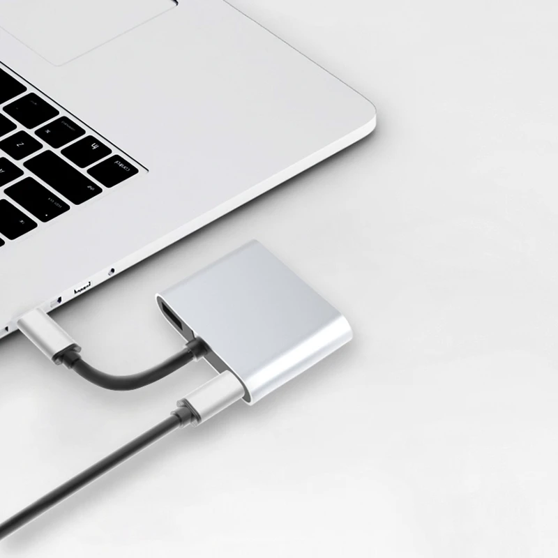 4 в 1 USB C HDMI Type к 4K адаптер VGA USB3.0 o видео конвертер PD 87W быстрое зарядное устройство