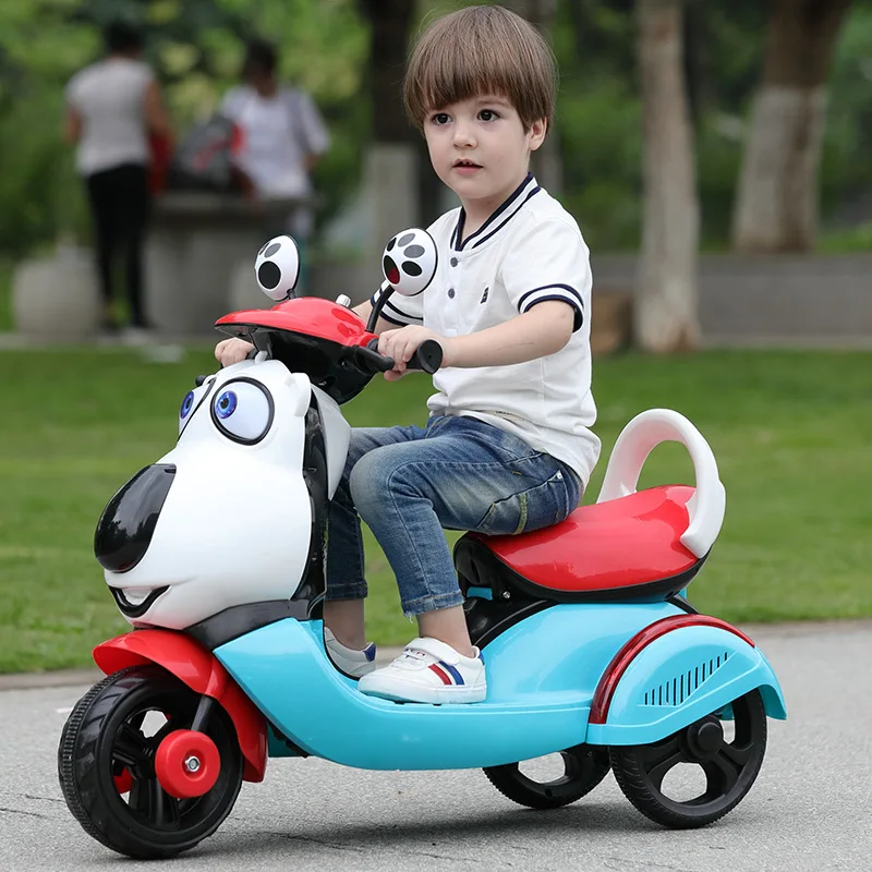 Детский Электрический Автомобиль Мотоцикл для детей 1-6 лет Электрический трехколесный велосипед для детей перезаряжаемый автомобиль может сидеть