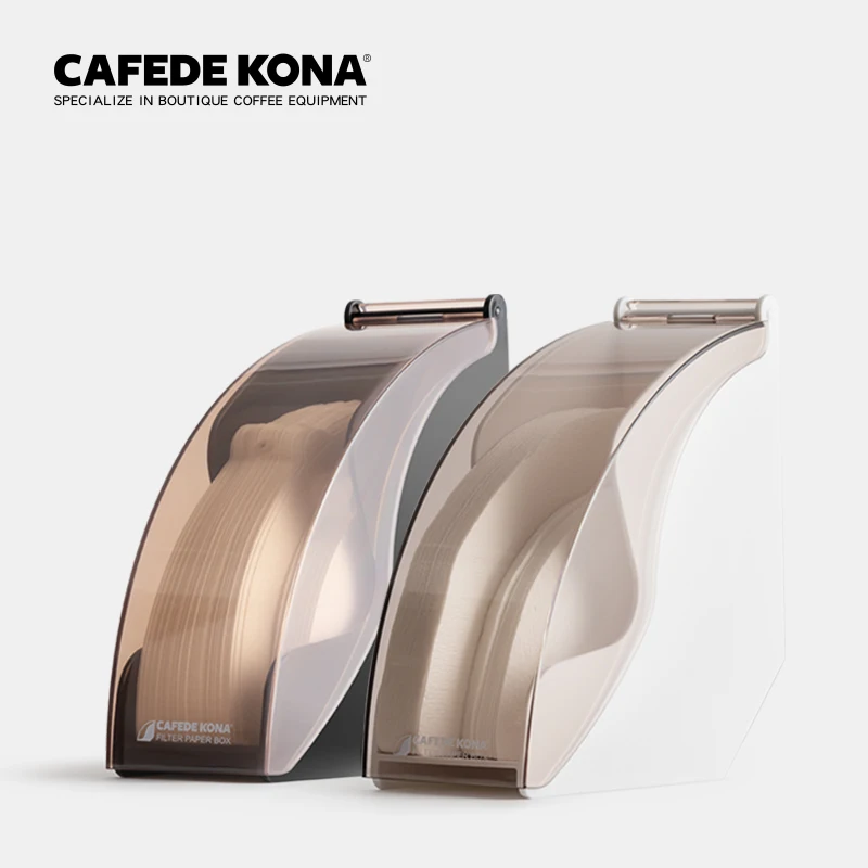 Бумажная коробка для фильтра CAFEDE KONA V60, держатель для бумаги для фильтрации, стойка для хранения бумаги, Пыленепроницаемая стойка с крышкой, стойка для кофе