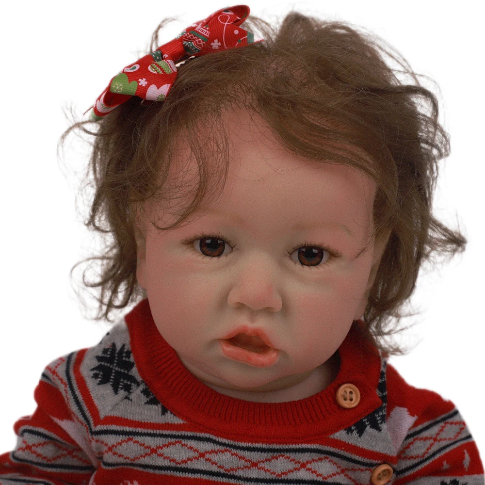 2" 50 см мягкие виниловые игрушки для тела для девочек, Кукла Reborn Bebe, полностью силиконовая кукла Reborn Baby, кукла для детей на день рождения, рождественский подарок, куклы