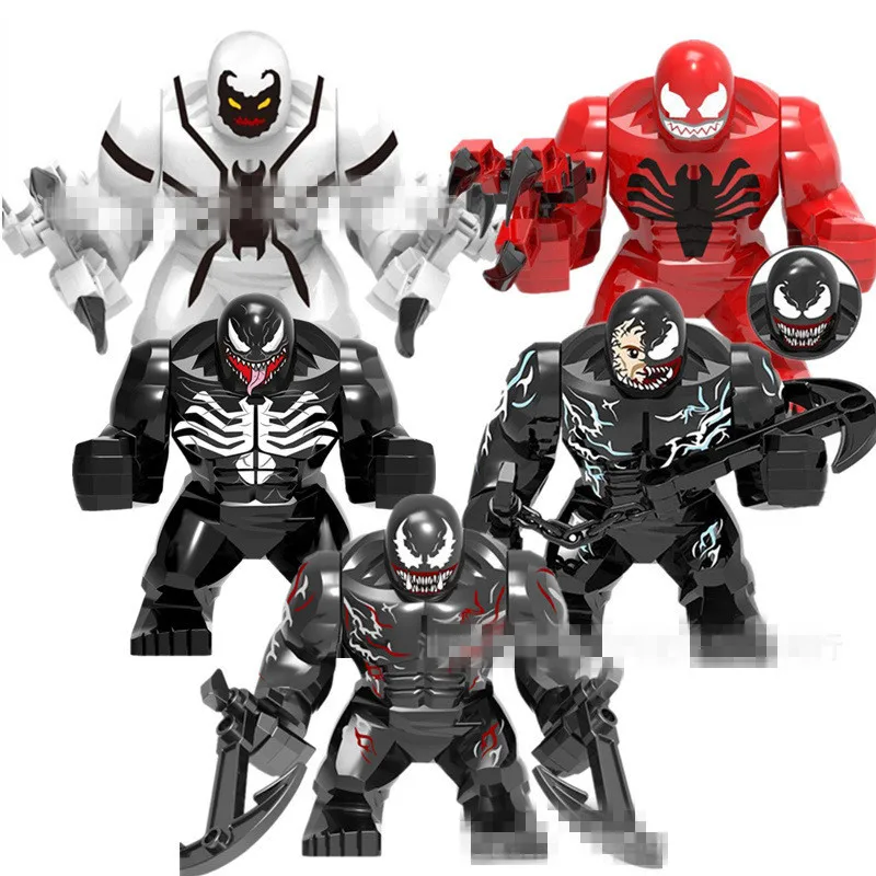 

Kids Favorite Super Hero Venom Carnage Anti-Venom Riot DIY Legoings Model Building Blocks Kit Educational Toys Birthday Gifts