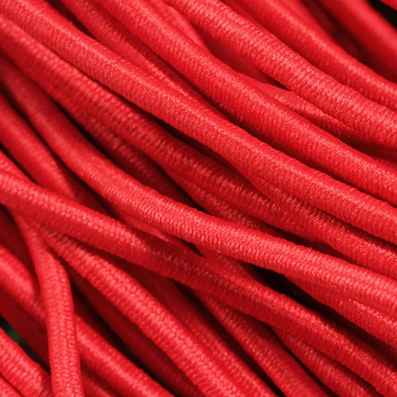 100 ярдов круглый эластичный шнур 3 мм эластичный браслет из бисера нить для ювелирных изделий DIY эластичная резинка, ленточка кординг одежды аксессуары - Цвет: Red elastic cord