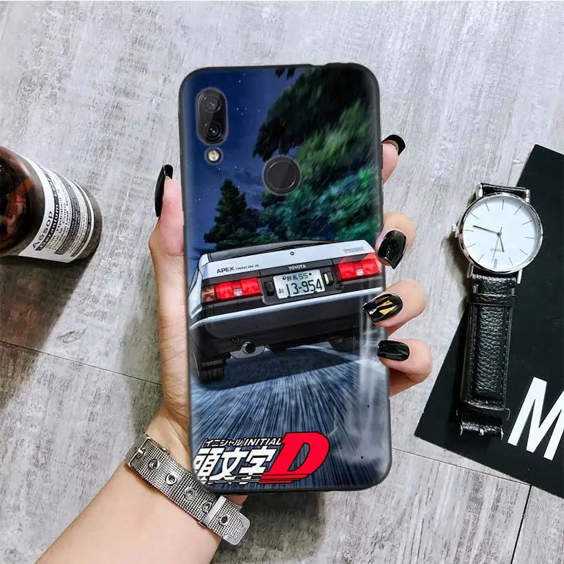 INITIAL D AE86 черная крышка чехол для телефона для Xiaomi Redmi Note фотоаппаратов моментальной печати 8 7 7S 7A 6 S2 GO K20 Pro 6A mi 6X 5X A1 CC 9 8 Coque - Цвет: BA061-9