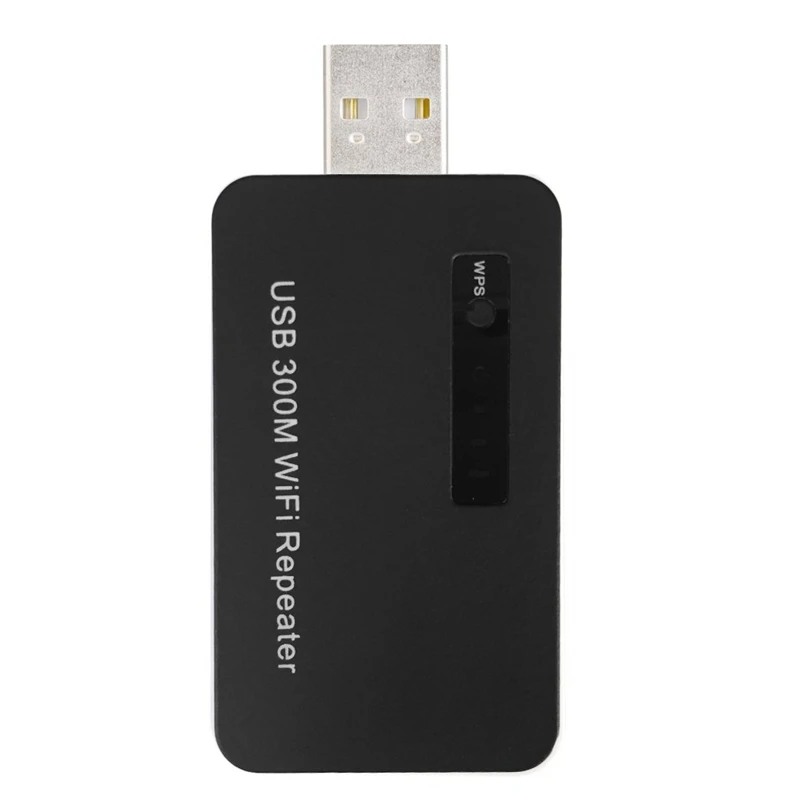 Black Usb 300M Wifi маршрутизатор Wifi удлинитель Wifi повторитель беспроводной усилитель сигнала Wifi адаптер - Цвет: Black