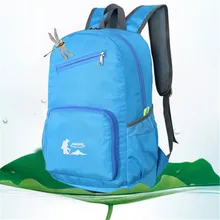 Унисекс, портативный рюкзак для путешествий, большой и удобный для хранения, для мужчин и женщин, сумка для альпинизма, водонепроницаемая, нейлоновая, на молнии, однотонная, складная сумка