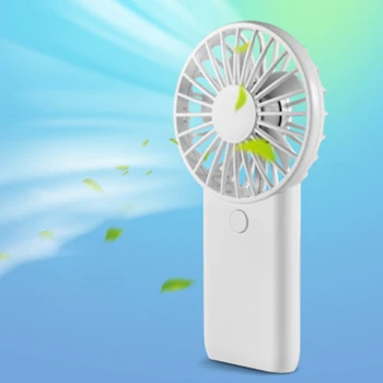 

2x Handheld Mini Fan Silent Air Cooler Portable Desk Fans for Home-White & Pink Hot