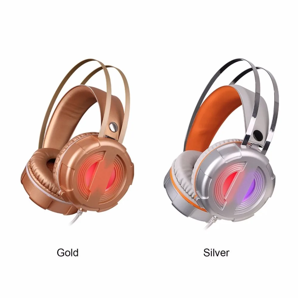 Игровая гарнитура светодиодный светильник светящийся шум Cancealing PC Gamer Super Bass повязка на голову наушники с микрофоном для компьютера PC