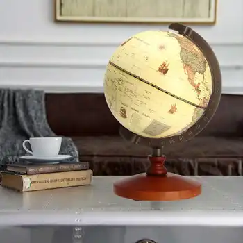 

14cm Dia World Map Globe for Home Table Desk Decoration Ornaments Retro Home Decor