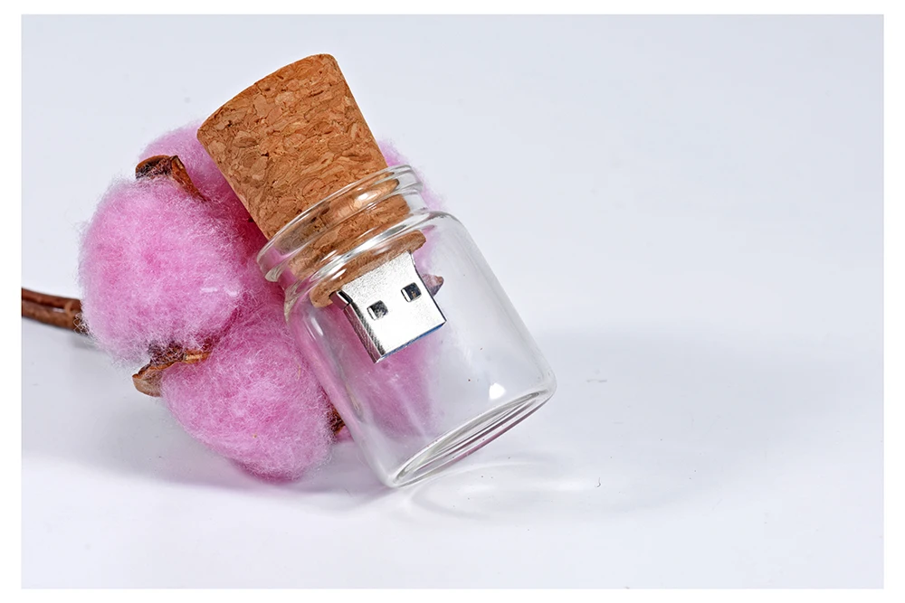 Pen drive usb 3.0 garrafa de vidro