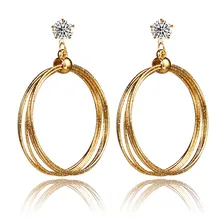 Европейский и американский преувеличенный стиль геометрические круглые женские серьги креативные простые персональные большие серьги 9-A00174-0178