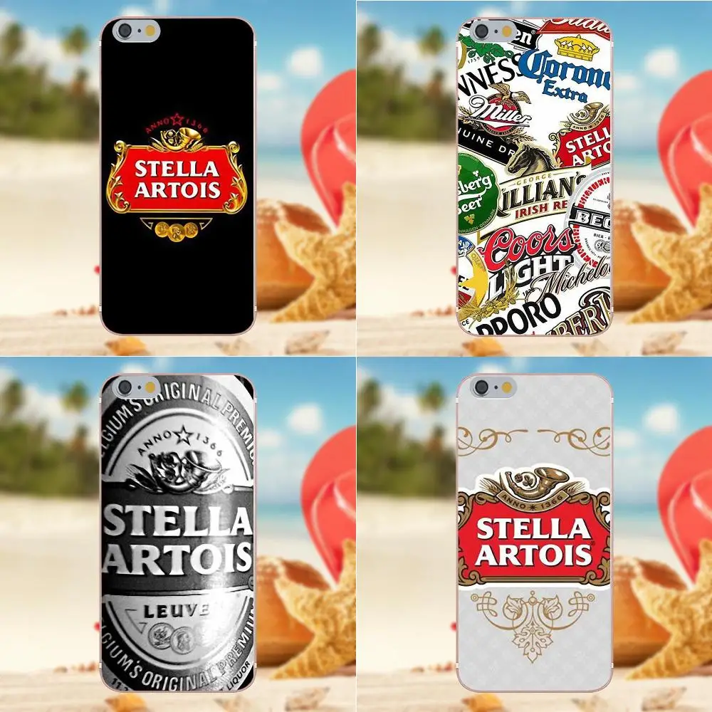 Oedmeb ТПУ чехол Fundas Stella Artois логотип для iPhone 4S 5S 5C SE 6 S 7 8 Plus X Galaxy Note 5 S9 + большое ядро