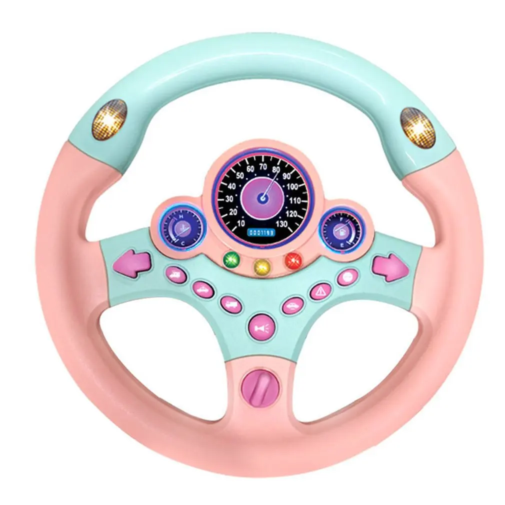 

Steering Wheel Driver Seat Simulation Children'S Traffic Cognitive Music Story Machine Toy With Base Plastic Material