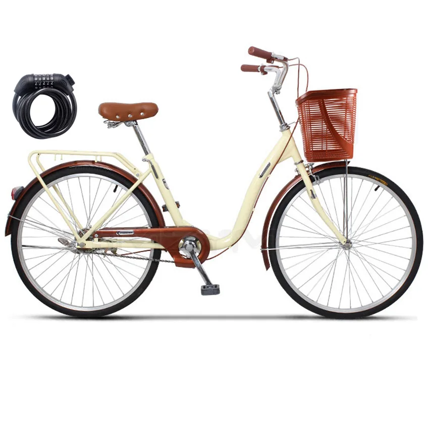 24''26'' Bici Da Donna Per Adulti Retro City Student Bicicletta Con Freno A Tamburo Bicicletta Per Donna Bisiklet Ultralight 6 Velocità Bici Portatile