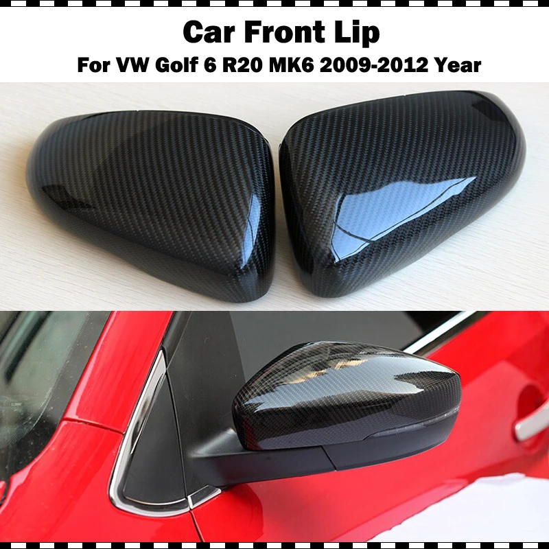 Спортивные стильные зеркальные чехлы из углеродного волокна для VW Golf 6 mk6 GTI R20 cf