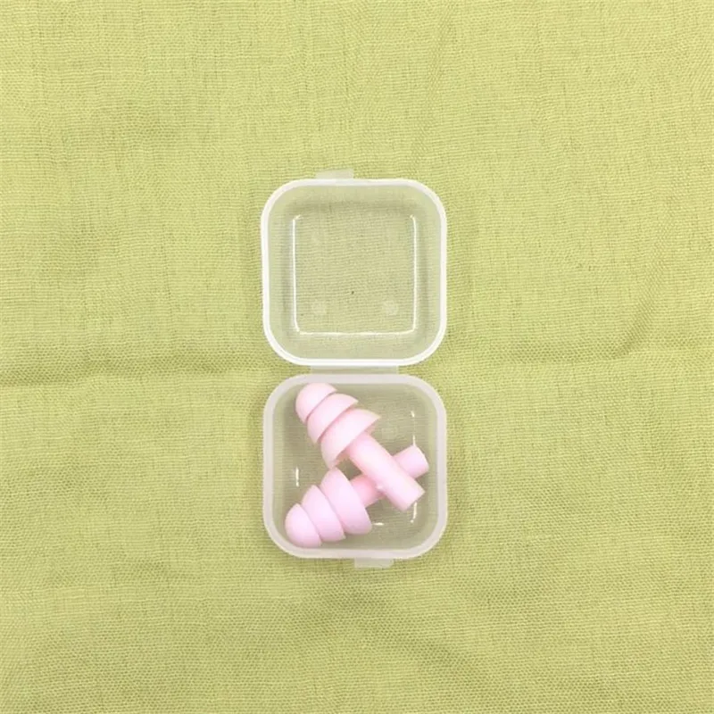Pink Мягкие силиконовые затычки для ушей, шумоподавитель, Защита слуха, для сна, храпа, мини портативные, для путешествий, для ежедневного ухода за здоровьем, инструмент - Цвет: Pink