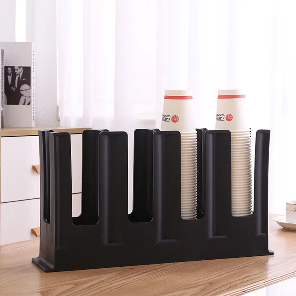  Holder Bar Coffee Shops Practical Shelves Office Durable Storage Rack Free Stand Paper Cup Organize