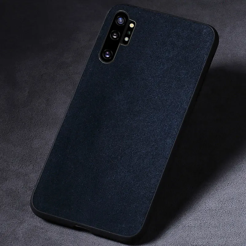 Кожаный чехол для samsung Note 10 plus 10+ A50 A70 A40 A60 A20 A30, противоударный чехол из замши для samsung galaxy s10 plus - Цвет: Синий