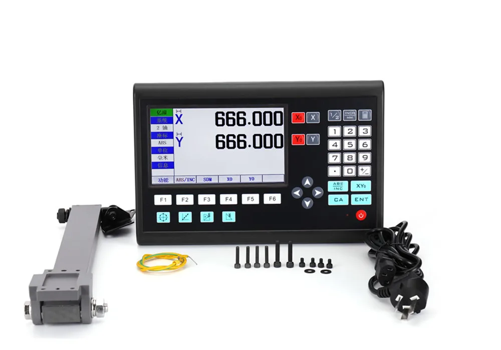 Большой lcd 2 осевое устройство цифровой индикации токарный станок фрезерный Дисплей 110 V/220 V - Цвет: DRO only
