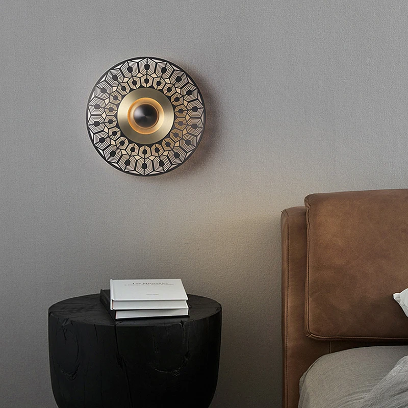 Modern Copper Round Sea-shell Wall Light 2 Modern Copper Round Sea-shell Wall Light 2